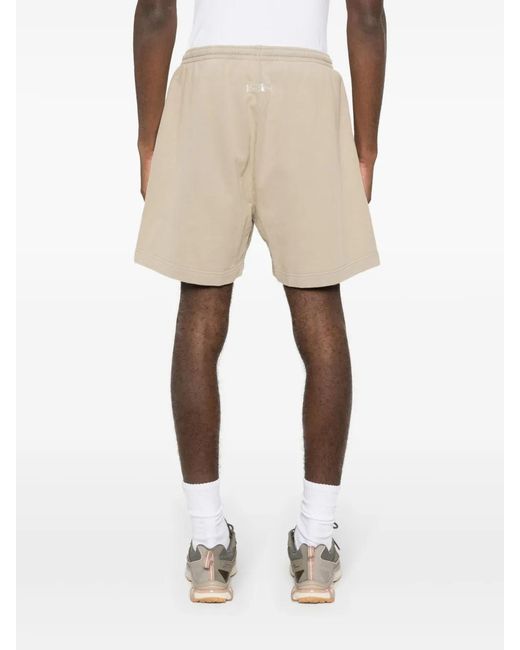 Acne Natural Logo-Patch Jersey Shorts