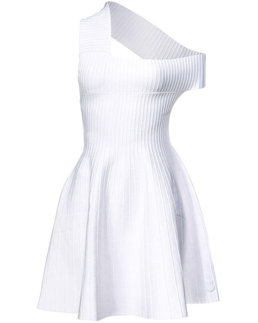 Pinko Asymmetrische Mini-jurk in het White