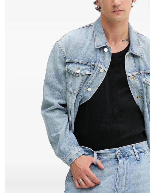 Won Hundred Blue Button-Up Denim Jacket