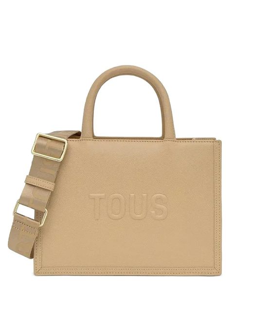 Tous Red Wallet Tous Medium Brenda Embossed Tote Bag in Natural | Lyst