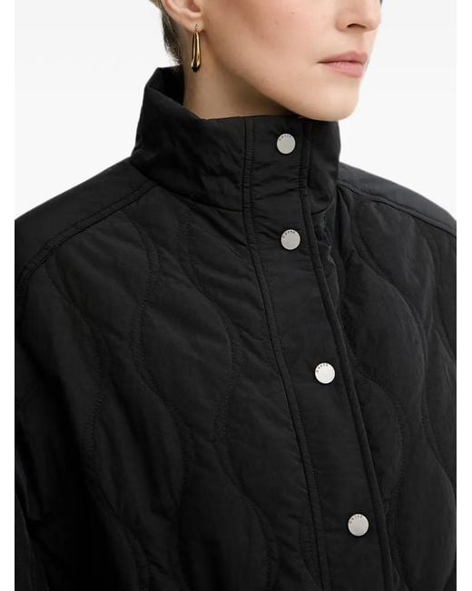 Guess Black Quilted Drawstring Jacket