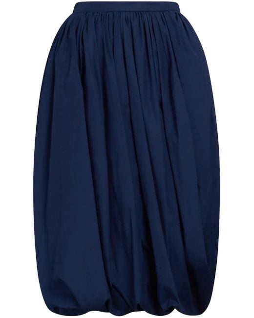 Marni Blue Puffball-Hem Midi Skirt