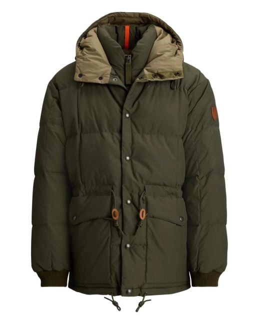Polo Ralph Lauren Men's Green Zip-Up Padded Jacket