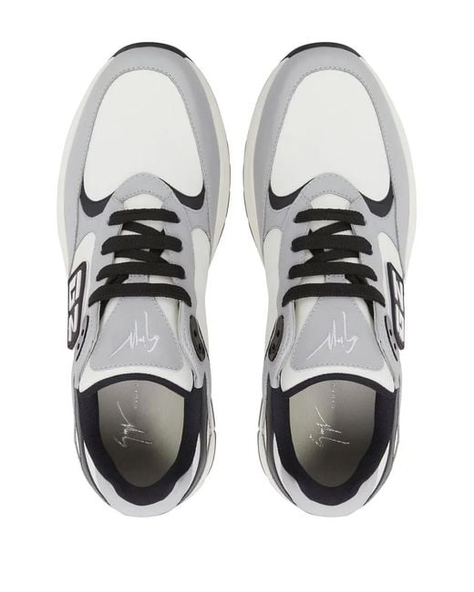 Giuseppe Zanotti White Gz Runner Lace-Up Low-Top Sneakers for men