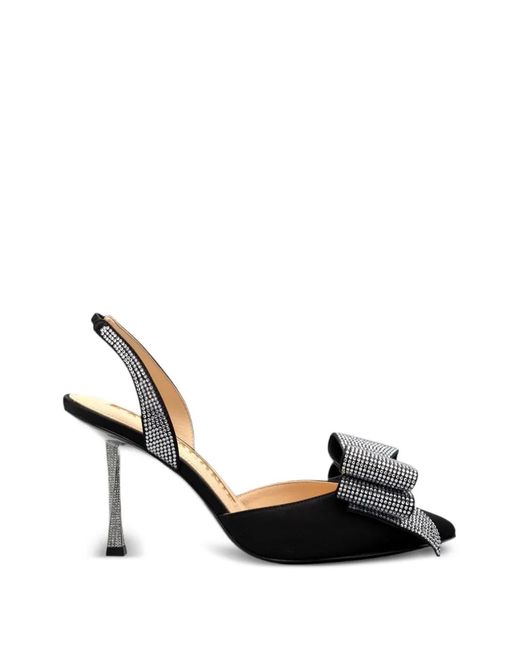 Kat Maconie Metallic Escarpins Ornés De Cristaux À Bride Arrière Et Nœud