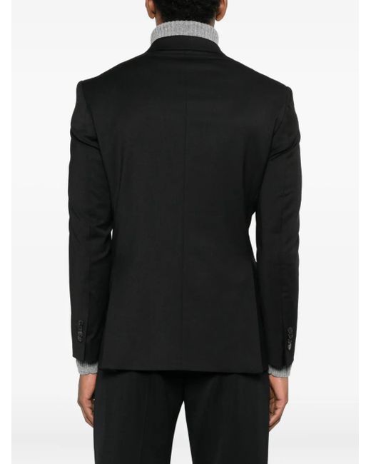 Amaranto Black Double-Breasted Blazer for men
