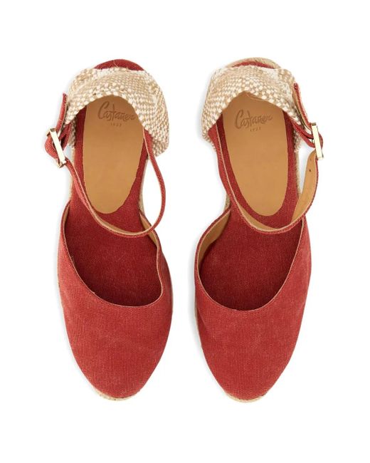 Castaner Brown 70Mm Ankle-Strap Wedge-Heel Espadrilles