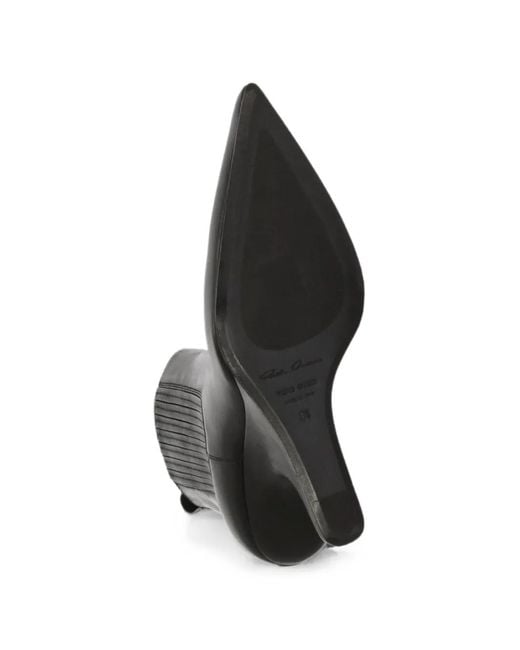 Rick Owens Black Cantilever Leather Heeled Chelsea Boots