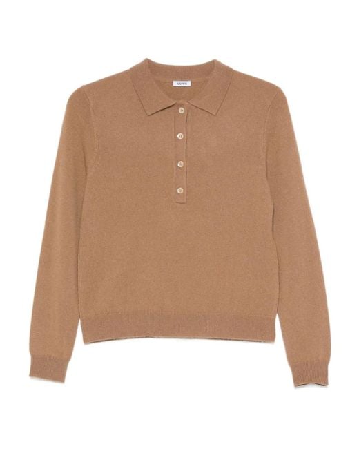 Aspesi Natural Polo-collar Sweater