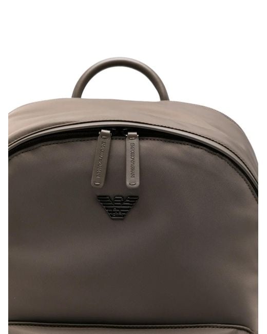 Emporio Armani Gray Polyamide Backpack for men
