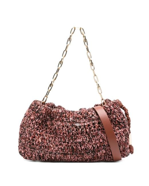 Ba&sh Pink June Chain-Strap Shoulder Bag