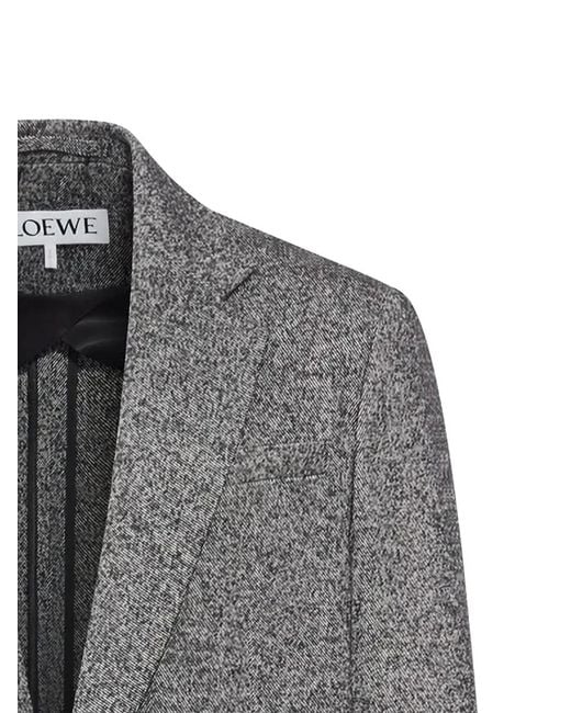 Loewe Gray Wool Blend Jacket for men