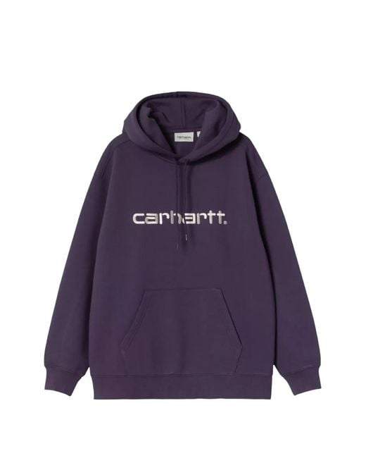 Carhartt Purple Logo-Print Hoodie