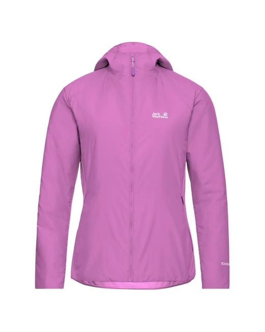 Jack Wolfskin Purple Hooded Zip-Up Trail Jacket