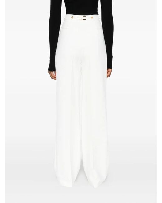 Elisabetta Franchi Broek Met Geplooid Detail in het White