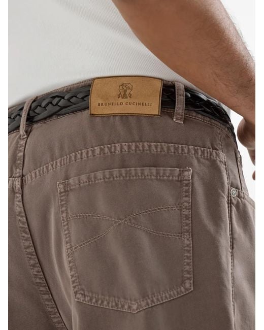 Brunello Cucinelli Gray Dyed-Pants for men