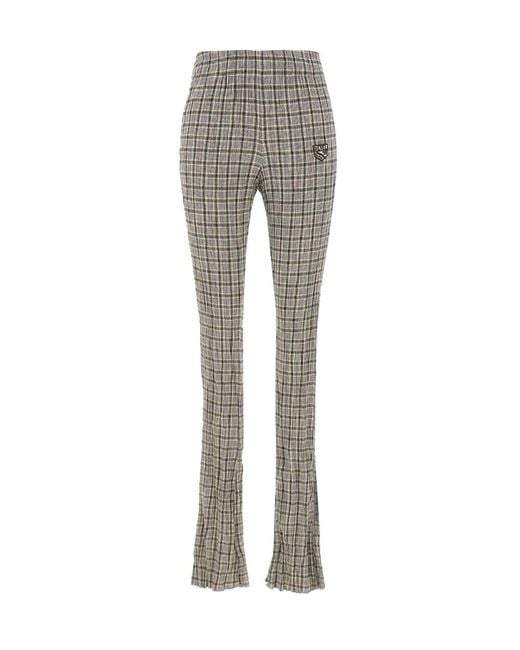 DIESEL Gray V-Icky Check Trousers