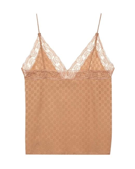 Gucci Brown Gg Lingerie Top
