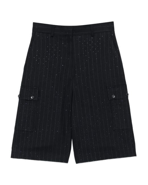Sandro Black Pinstriped Tailored Shorts