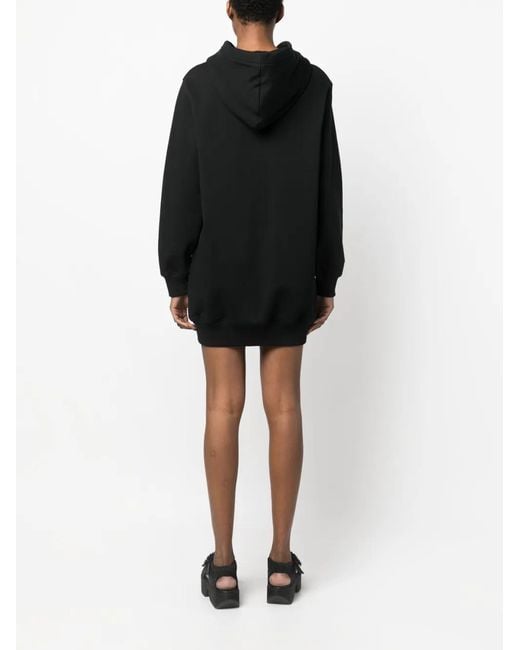 Moschino Black Teddy Bear Dress With Hood
