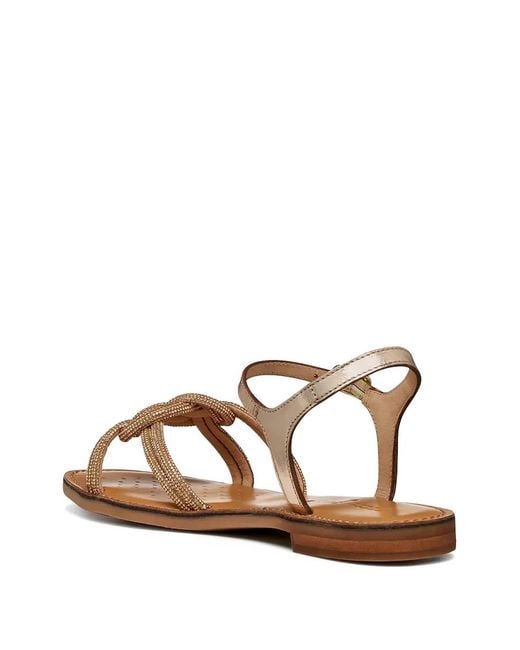 Geox Metallic Maddalusia C Knotted Sandals