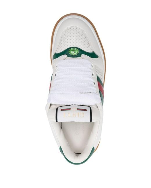 Gucci Screener Leren Sneakers in het White voor heren