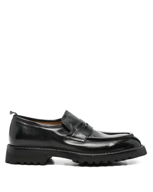メンズ Green George レザーローファー Black