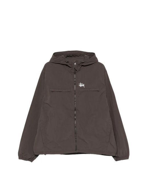 Stussy Brown Hooded Jacket for men