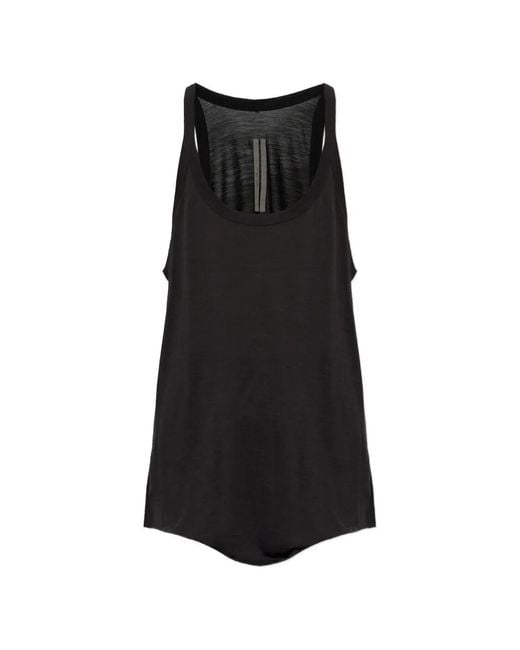 Rick Owens Black Pony T Ribbed-Trim T-Shirt for men