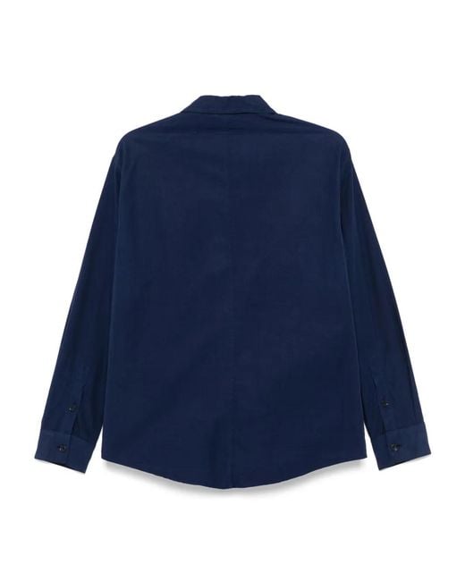 Aspesi Blue Double-Breasted Blazer