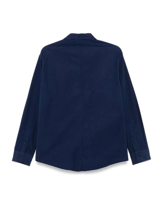 Aspesi Blue Double-Breasted Blazer