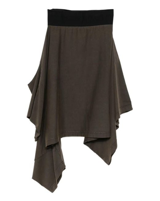 ALAINPAUL Black Asymmetrischer A-Linien-Rock