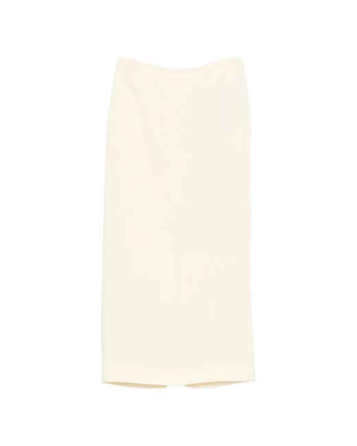 Wardrobe NYC White High-Waisted Pencil Midi Skirt