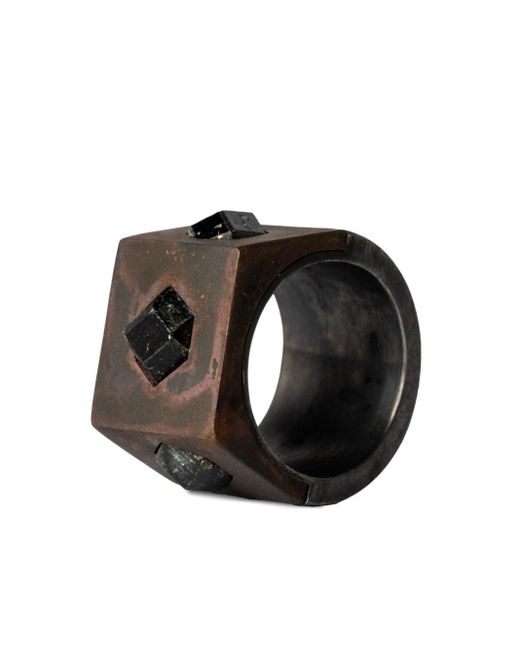 Parts Of 4 Black Sistema Gemstone-embellished Ring