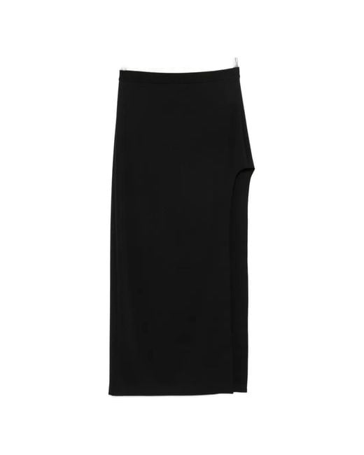 Wardrobe NYC Black Side-Slit Midi Skirt