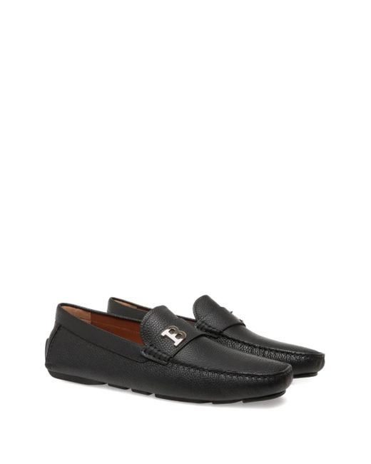 Bally Black Leather Loafers for men