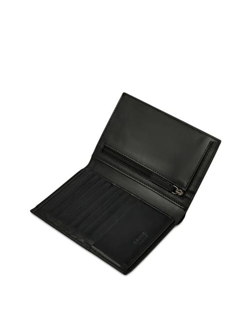 Lancel Black Leon Smooth Leather Wallet for men