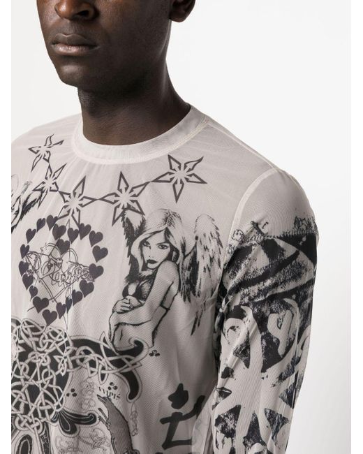 Perks And Mini X Varg2tm Tattoo-print Long-sleeve T-shirt in