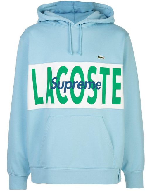 Supreme X Lacoste Hoodie Met Logo in het Blauw voor heren | Lyst NL