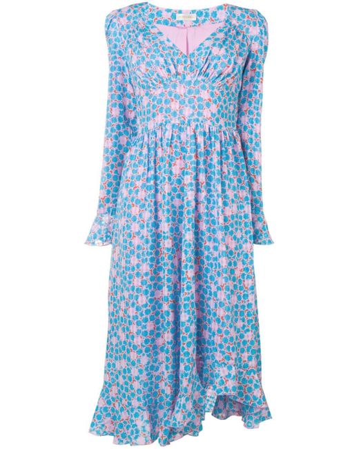 Stine Goya Blue Freesia Printed Dress