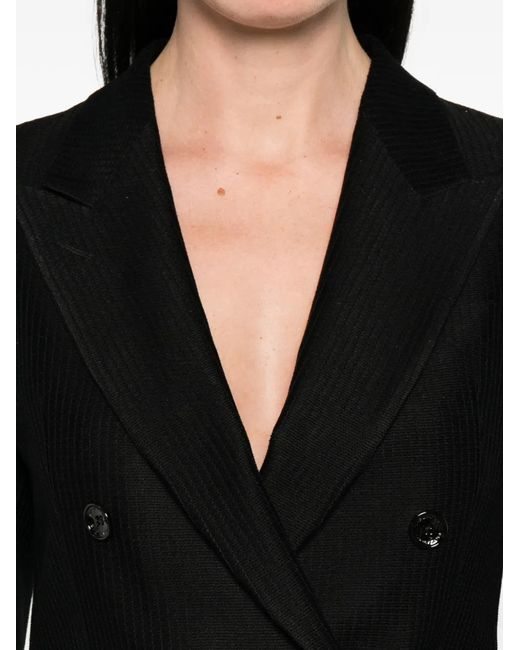 Tagliatore Black Blazer À Boutonnière Croisée