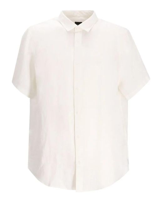 Chemise En Lin ARMANI EXCHANGE pour homme en coloris White