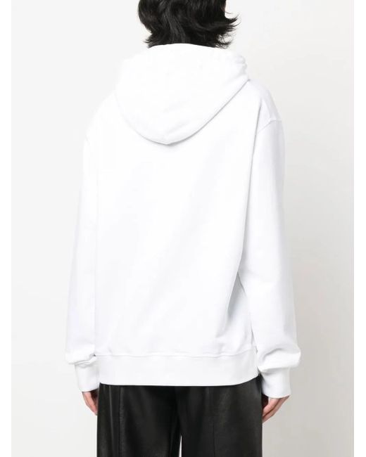 DSquared² White Lightweight Hoodie With Bold Logo