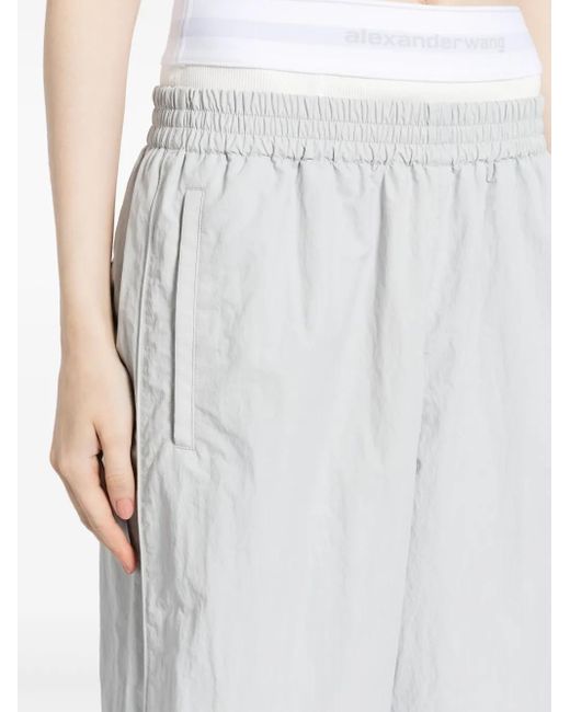 Alexander Wang White Layered-Design Track Pants