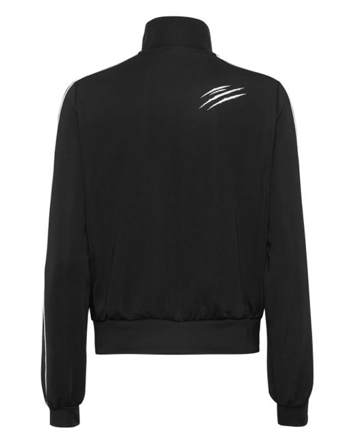 Philipp Plein Black Cropped Tracksuit Jacket