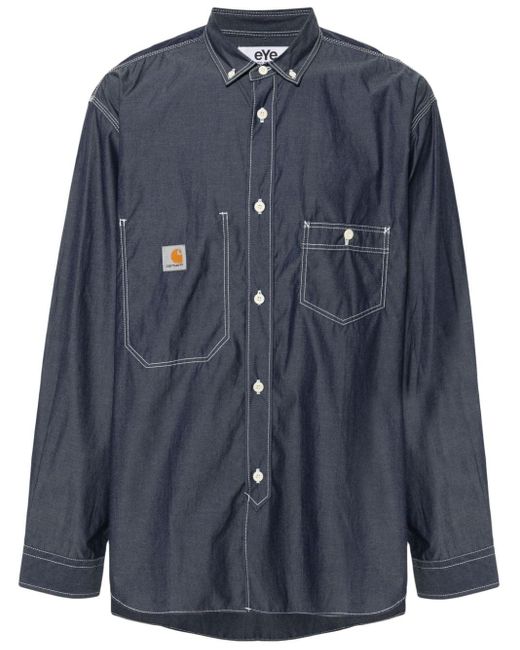 Junya Watanabe Blue X Carhartt Cotton Chambray Shirt for men
