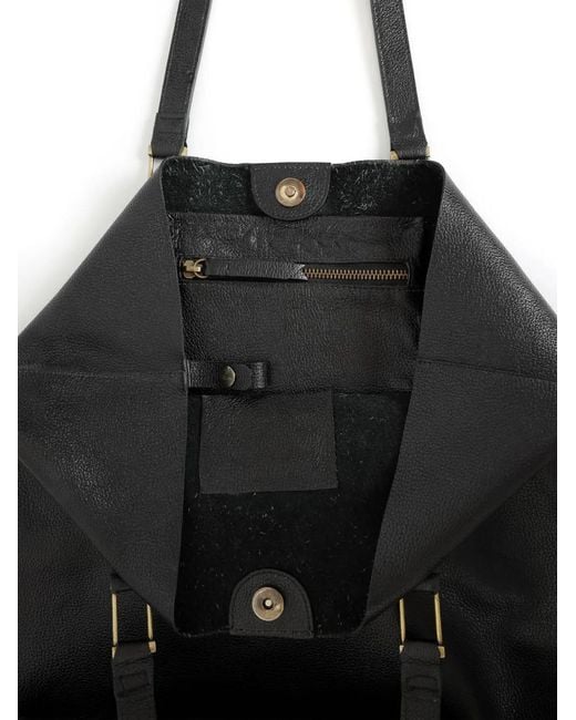 Amir Slama Black Logo-Plaque Tote Bag