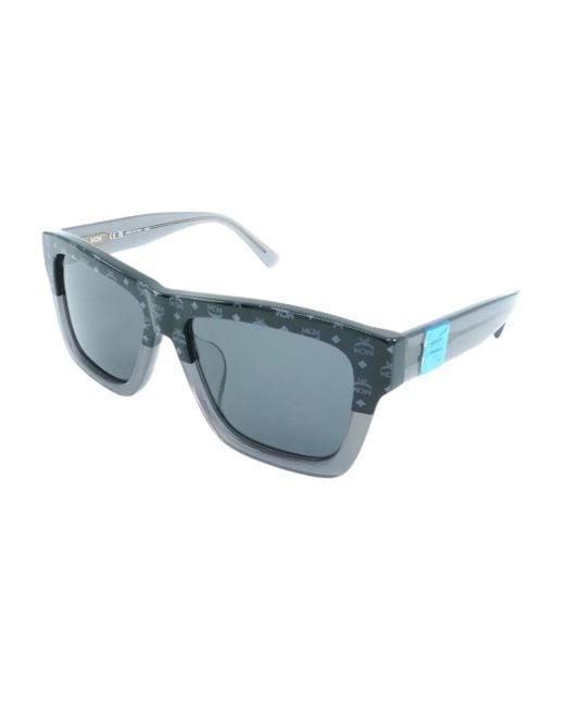MCM Blue Logo Square Sunglasses for men