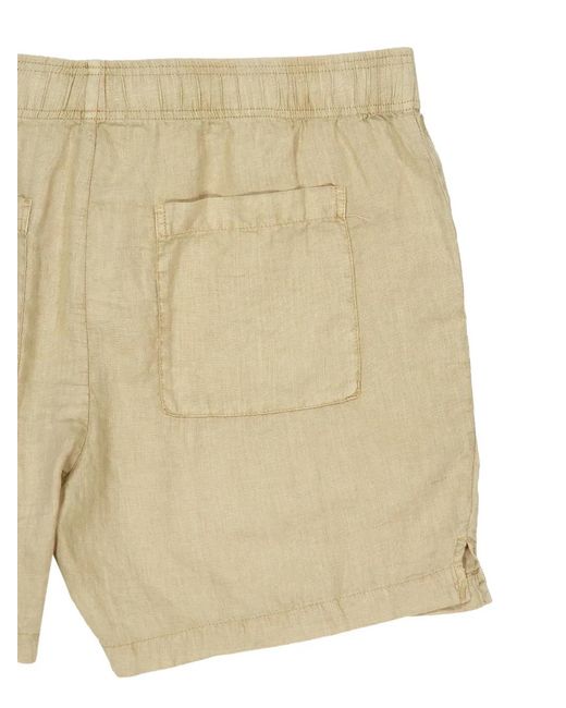 James Perse Natural Drawstring Linen Shorts for men