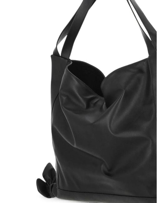 Hereu Black Knot-Detail Tote Bag